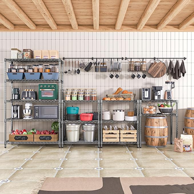4080 lbs Steel Storage Shelving 6-Tier Utility Shelving Unit Steel Organizer Wire Rack for Home,Kitchen,Office,Garage, 17.7" D x 47.2" W x 72.3" H-Ruum Studio Home
