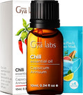 Gya Labs Chili Essential Oil for Hair Healthy - 0.34 Fl Oz - 100% Pure Natural Chili Oil for Skin, Diffusers, Candle Making Scent-Ruum Studio Home