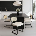Natural Rattan Dining Chairs Set of 4, Modern Kitchen Chairs with Solid Wood Back, Upholstered Cesca Side Chairs with Comfy Linen Cushion-Ruum Studio Home