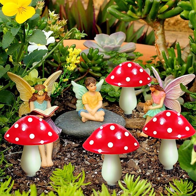 8-Pack Red Solar Mushroom Lamp, 8 Modes, Outdoor Waterproof, for Garden Decor, Christmas, Halloween, Yard, Lawn-Ruum Studio Home