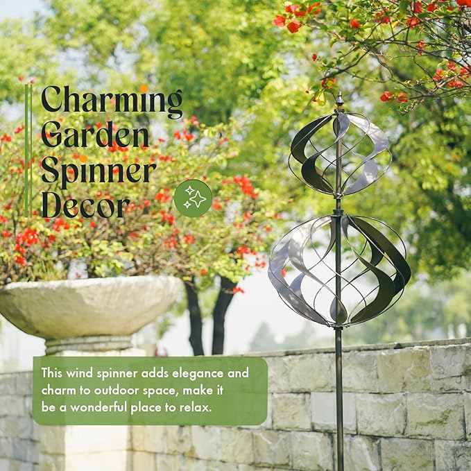 Wind Spinners Outdoor Metal - Large Kinetic Wind Spinner for Yard Garden, Windmills Lawn Ornament Décor for Lawn Patio (Height 84")-Ruum Studio Home