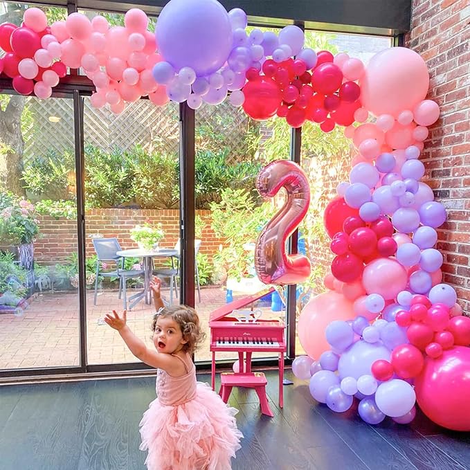 130pcs Pink Balloons Different Sizes 18" 12" 10" 5" Party Latex Balloons for Birthday Baby Shower Wedding Anniversary Princess Theme Party Decorations-Ruum Studio Home