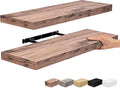 Sorbus Floating Shelves for Wall - 24" Bathroom Shelves, Wall Decor for Bedroom, Kitchen, Living Room, Home Decor & Book Storage - Mounted Floating Shelf with Invisible Brackets (Mahogany, 2 Pack)-Ruum Studio Home