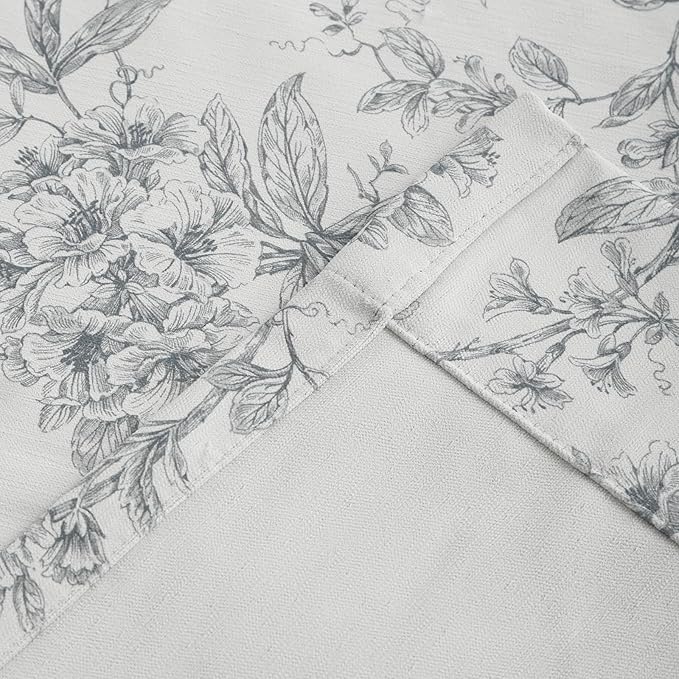 Pinch Pleated Vintage Floral Curtains - Room Darkening Drapes for Bedroom Living Room.2 Panels,84 Inches Wide 106 Inches Long-Ruum Studio Home