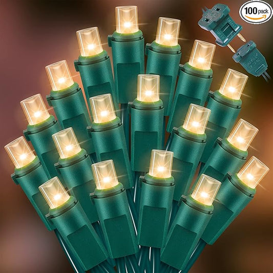 100 Count Warm White - String Lights - 21.6FT LED Christmas Lights, Mini led Lights for Indoor Outdoor Home Holiday Party Wedding Independence Day Decoration-Ruum Studio Home