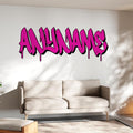 Custom Graffiti Name Wall Decal Personalized Name Wall Decals Spray Paint Graffiti Decal Large Vinyl Decals Sticker for Home & Room Décor, Removable WallArt for Kids & Teens Bedroom, Car, Vehicles-Ruum Studio Home