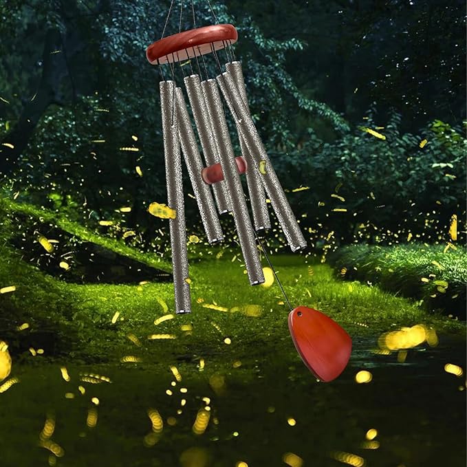 28" Wind Chime for Mothers Day, Decorative Wind Chimes for Outside, Memorial Windchimes Remembrance Gift for Women Mom Grandma, Metal Wind Chimes Outdoor Decor for Garden Patio Zen(Copper)-Ruum Studio Home