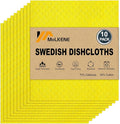 Swedish Dishcloths for Kitchen | 10 Pack Absorbent Cellulose Sponge Cloths Washable | Non-Scratch Reusable Paper Towels Quick Drying Cleaning Rag - Yellow-Ruum Studio Home