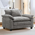 URRED Modular Sectional Sofa Comfy Cloud Couch, Modern Chenille Sofa Sleeper Deep Seat Couches with Ottoman/Pillows for Living Room (Gray, 53'')-Ruum Studio Home