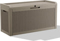 DRATO 60 Gallon Deck Box, Waterproof Resin Large Outdoor Storgae Box for Patio Furniture, Patio Cushions, Gardening Tools, Pool and Sports Supplies, Lockable-Ruum Studio Home