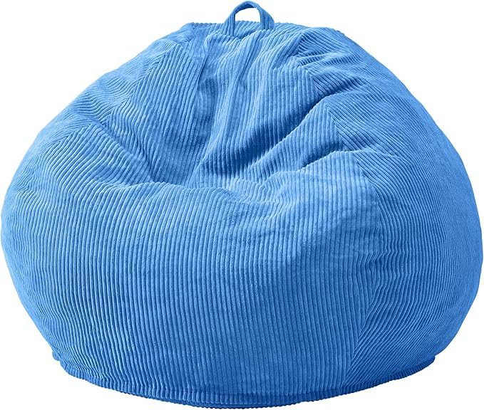 Hobestluk 4.5FT Bean Bag Chair Giant Bean Bag Chair with Filler Included Adult Bean Bag Chairs with Removable Cover for Bedroom Living Room (Jumbo, Blue)-Ruum Studio Home