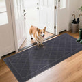 BEQHAUSE Dirt Trapper Door Mat 24" x 60", Doormat Non-Slip Entryway Rugs Washable, Dog Door Mat Stain Resistant and Absorbent Welcome Floor Mat for Front Back Door, Muddy Wet Shoes & Paws, Dark Grey-Ruum Studio Home