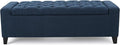 Christopher Knight Home Hikaru Fabric Storage Ottoman, Dark Blue Dimensions: 20.50”D x 51.00”W x 17.00”H-Ruum Studio Home