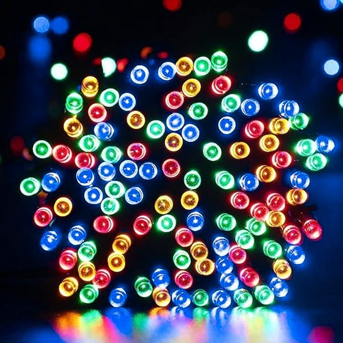 Dazzle Bright Multi-Colored Christmas String Lights, 82ft 1000 LED Waterproof Green Wire Fairy Lights with 8 Modes, Outdoor Lights for Xmas Tree Holiday Wedding Party Christmas Decorations-Ruum Studio Home