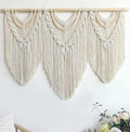 Achart Macrame Wall Hanging Large- Boho Wall Decor- large wall art- Wall Decor Living Room- Macrame Tapestry Boho Decor for Bedroom (Beige-V)-Ruum Studio Home