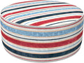 LVTXIII Outdoor Inflatable Ottoman, Fade-Resistant Round Footrest Stool D31”x H14”, Portable Patio Pouf for Garden Camping or Home Use, Stripe Red Blue-Ruum Studio Home