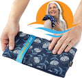 SunnyBay Small Microwave Heating Pad, Microwavable Versatile Cold/Heated Neck and Shoulder Wrap for Back Pain and More, Moist Heat Cotton-Fleece Pad with Flax Seed Filling, 6x11 in, Whispy Flower-Ruum Studio Home