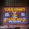 Personalized Cocktail Bar Signs with Your Name for home wall light up with personalized pub name, man cave accessories, beer themed neon customizable lighted sign-Ruum Studio Home