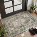 AMOAMI-2X3 Small Rug-Washable Rugs Entryway Mat Indoor-Soft Vintage Non Slip Rugs for Kitchen Laundry Room Bathroom Green Decorative Accent Rug for in Front of Sink 24 Inch x36 Inch-Ruum Studio Home