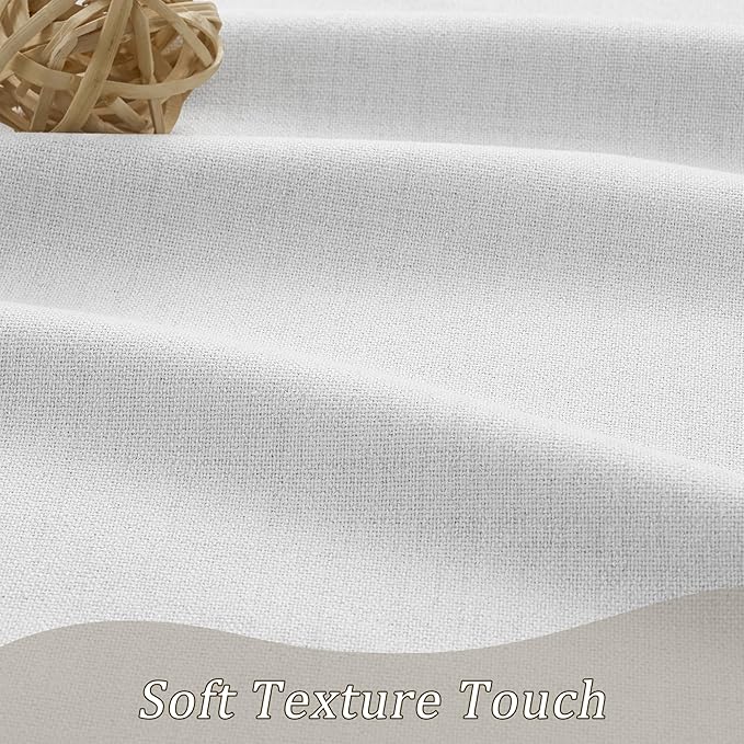 RAIN CITY Snow White Blackout Curtains Back Tab Rod Pocket Pleated Track Curtains Short Kids Bedroom Classic Curtain Drapes 2 Panels Set 63 Inches Long 50x63-Ruum Studio Home