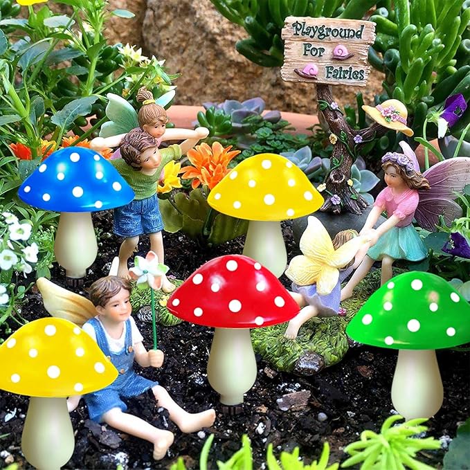 8-Pack Solar Mushroom Lights for Garden Decor, 8 Modes Waterproof Outdoor Garden Mushroom Lamp, Multi-Colored Solar LED Fairy Lights for Christmas Halloween Yard Lawn-Ruum Studio Home