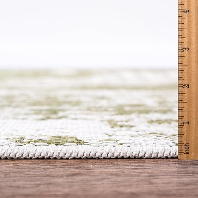 Keen Home Design Terrace Outdoor Area Rug - 5x8 Washable Indoor/Outdoor Rug for Patio, Kitchen, Balcony, Beach, Garden, Deck and Porch, Size: 5'3"x7'7"-Ruum Studio Home