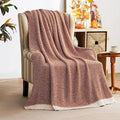 MIULEE Fall Rust Super Soft Throw Blanket for Bed, Twin Size Cozy Fluffy Warm Blankets Knit Blankets for Couch, Sofa, Chair, Living Room, Camping, Picnic, 60 x 80 inch-Ruum Studio Home