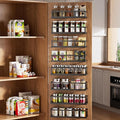 Over The Door Pantry Organizer, 8 Pack Spice Rack Wall Mounted & Hanging Storage Baskets Organizer Wall Mount, Large Capacity Metal Spice Shelf for Kitchen Cabinet, Bathroom, Shower, Home Decor-Ruum Studio Home