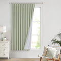 Vision Home Soft Green Pinch Pleated Full Blackout Curtains Linen Blended Room Darkening Window Curtains 72 inch for Living Room Bedroom Thermal Insulated Pinch Pleat Drapes with Hooks 60" Wx72 Lx1-Ruum Studio Home