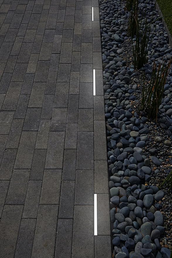 LUMENGY Paver Light Slim 0.5x4 Inch (0.47 x 3.93) Glare-Free Steel Lighting for Pavers, Brick, Walls, Driveways, Walkways & Pathways, 5000K Daylight, Waterproof, Drive-Over, Weird 12V AC/DC-Ruum Studio Home
