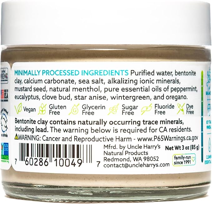 Uncle Harry's Anise Remineralizing Toothpaste | Natural Whitening Tooth Paste Freshens Breath & Promotes Enamel | Vegan Fluoride Free Toothpaste-Ruum Studio Home