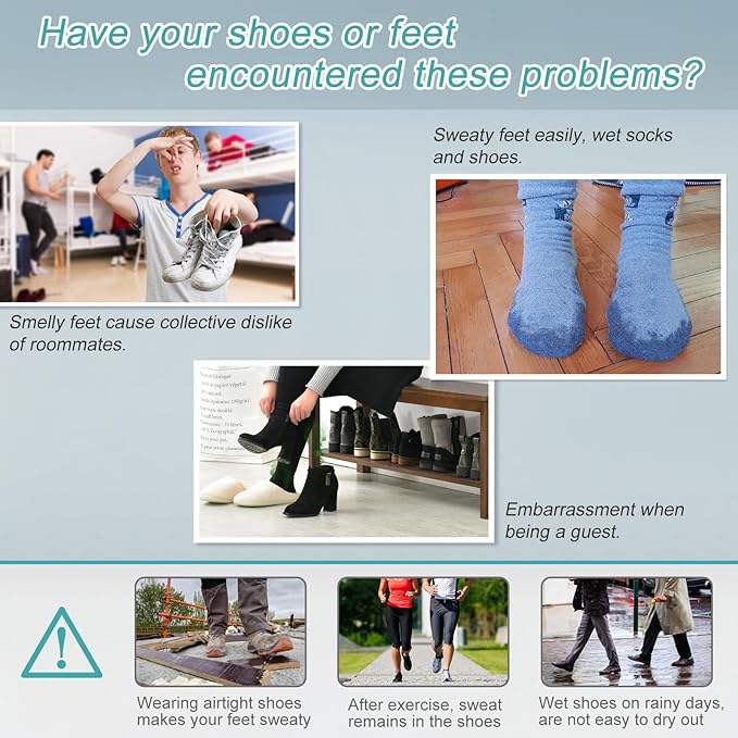 Shoe Dryer and Deodorizer -Enhanced Deodorising, Boot Dryer with Timer Shoes Socks Heater Boots Warmer, No Noise | Durable Wire | US Plug-Ruum Studio Home