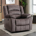 EBELLO Classic Power Recliner Chair, Oversized Electric Reclining Chair with Overstuffed Cushion and Back, Soft Fabric Adults Single Recliner Sofa for Living Room, Brown-Ruum Studio Home