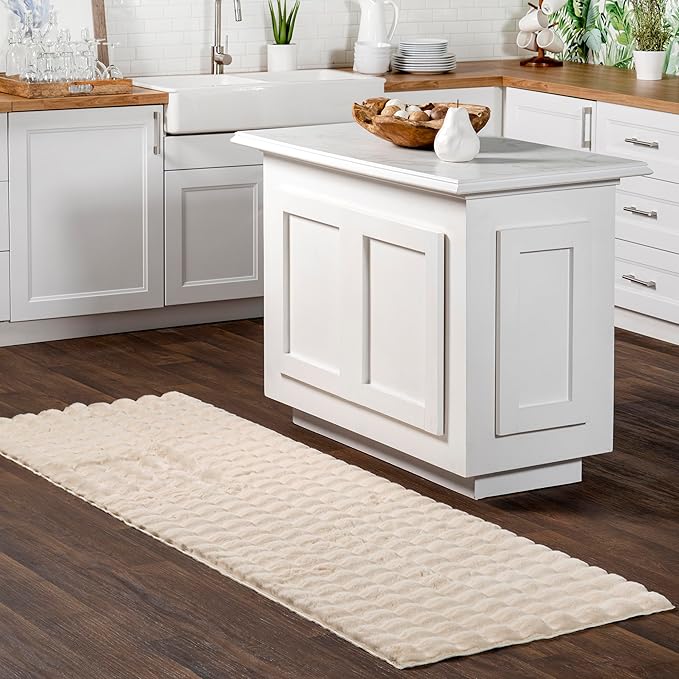 nuLOOM Jeni Checkered 2'6" x 6' Machine Washable Runner Rug for Living Room Bedroom Dining Room Entryway Hallway Kitchen, Beige-Ruum Studio Home