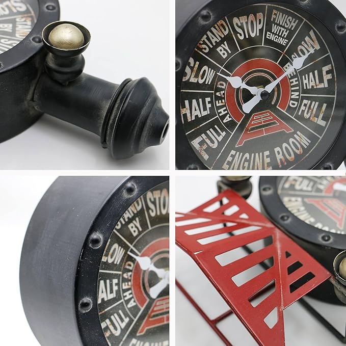 YOUKI Vintage Train Wall Decor,Steampunk Clock,Train Gifts for Men,Man Cave Clock,Wall Art for Office Bedroom-Ruum Studio Home