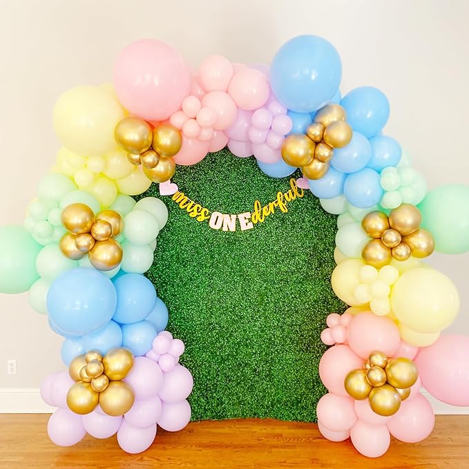 130pcs Pastel Balloons Different Sizes 18" 12" 10" 5" Macaron Latex Balloon Garland Arch Kit for Birthday Easter Baby Shower Graduation Wedding Gender Reveal Anniversary Party Decorations-Ruum Studio Home