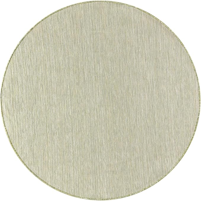 Keen Home Design Terrace Outdoor Round Rug - 8ft Round Washable Indoor/Outdoor Rug for Patio, Kitchen, Balcony, Beach, Garden, Deck and Porch, Size: 7'7" Round-Ruum Studio Home
