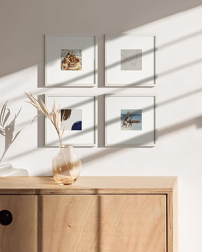 HAUS AND HUES White Square Frames Set of 4-8x8-Ruum Studio Home