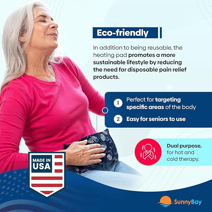 SunnyBay Small Microwave Heating Pad, Microwavable Versatile Cold/Heated Neck and Shoulder Wrap for Back Pain and More, Moist Heat Cotton-Fleece Pad with Flax Seed Filling, 6x11 in, Whispy Flower-Ruum Studio Home