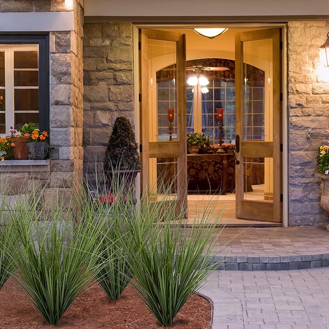 6PCS Fake Plants Artificial Wheat Grass Greenery Plastic Plants Fake Grass Artificial Plants for Outdoor Decor Artificial Grass Plant with Greenery Stems for Indoor Home Decoration 26.4"-Ruum Studio Home