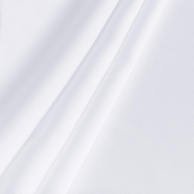 sancua Rectangle Tablecloth - 90 x 156 Inch - Water Resistant Spill Proof Washable Polyester Table Cloth, Decorative Fabric Table Cover for Dining Tables, Buffet Parties and Camping, White-Ruum Studio Home