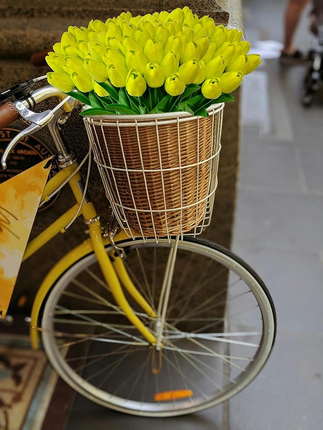 Fake Tulips Flowers 15 Pcs PU Artificial Flower Real Touch Tulip for Home Party Wedding Floral Arrangement Centerpiece Table Party Decoration-Ruum Studio Home