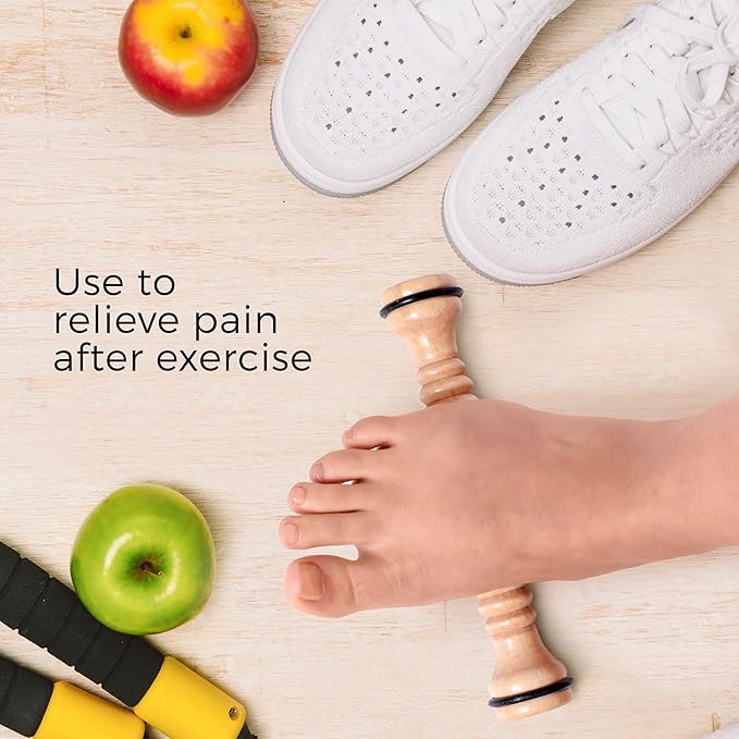 TOFL - Wooden Foot Massager - Natural Acupressure Reflexology Massage Roller for Relaxation and Stress Relief-Ruum Studio Home