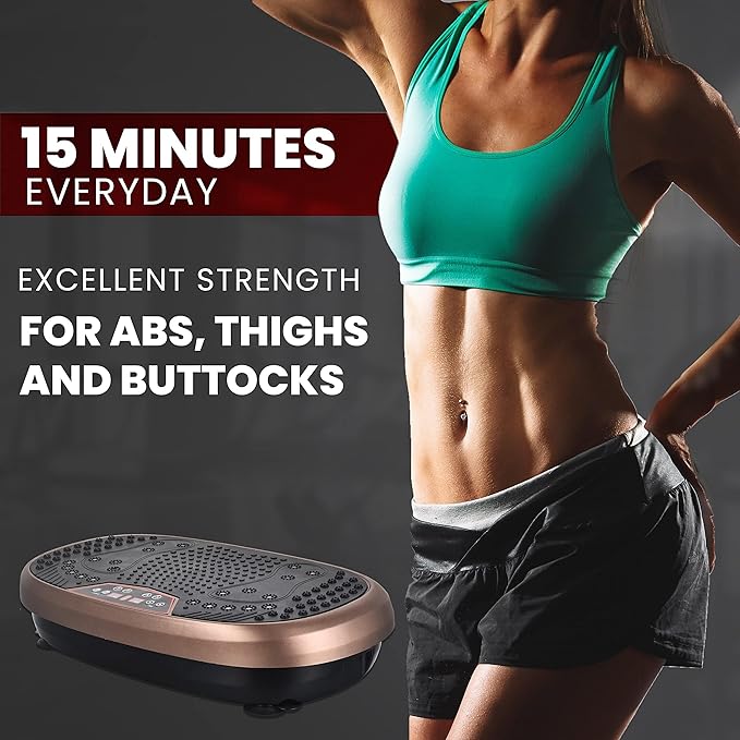 EILISON FitMax 3D XL Vibration Plate Exercise Machine - Whole Body Workout Vibration Platform w/Loop Bands - Lymphatic Drainage Machine for Weight Loss, Shaping, Wellness, Recovery-Ruum Studio Home