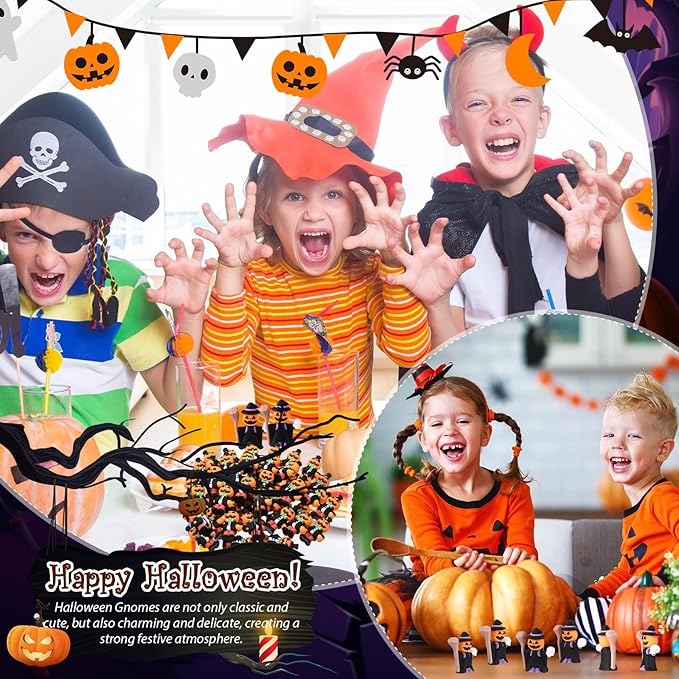50 Pcs Halloween Mini Figurines Tiny Pumpkin Figures to Hide and Seek Rubber Wizard Miniatures Ornaments Gifts for Halloween Party Favors Table Decorations(Wizard)-Ruum Studio Home