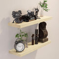 BGMG Wood Floating Shelves 24 inch, Wide Rustic Wooden Wall Shelves for Bathroom Living Room Bedroom Kitchen Farmhouse Set of 2-24x 6.7 x1.25 inch- DIY-Unfinished-Ruum Studio Home