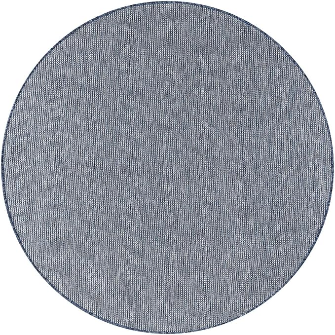 Keen Home Design Terrace Outdoor Round Rug - 5ft Round Washable Indoor/Outdoor Rug for Patio, Kitchen, Balcony, Beach, Garden, Deck and Porch, Size: 5'3" Round-Ruum Studio Home