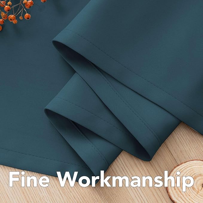 H.VERSAILTEX Premium Blackout Thermal Insulated Room Darkening Curtains for Bedroom/Living Room - Classic Grommet Top (2 Panels, Dark Teal, 52 Inch by 84 Inch)-Ruum Studio Home