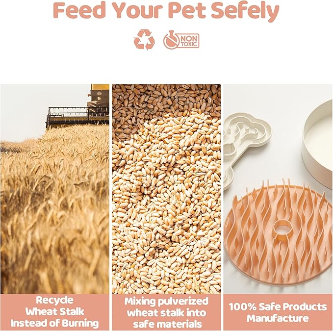 Slow Feeder Dog Bowl for Large Dogs with Non-Slip Base - Adjustable Speed Design, Removable Puzzle Inserts & Dishwasher Safe, Pink-Ruum Studio Home