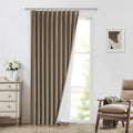 Vision Home Brown Pinch Pleated Full Blackout Curtains Linen Blended 60" Wide Thermal Insulated Window Panels 95 inch for Bedroom Living Room Darkening Pleat Drapes with Hooks Back Tab 60" Wx95 Lx1-Ruum Studio Home